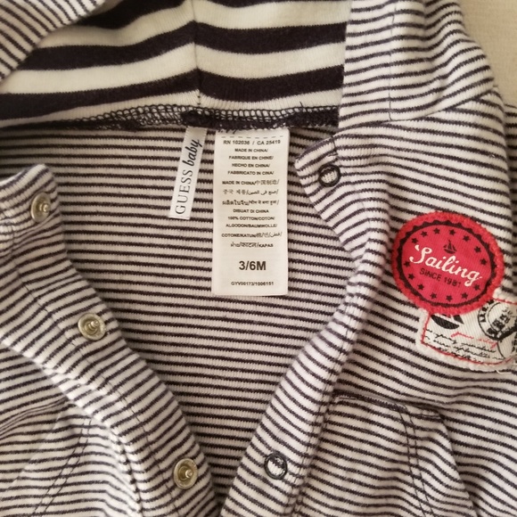GUESS Baby 3-6 Mos Full Zip Jacket/Hoodie - Picture 3 of 3